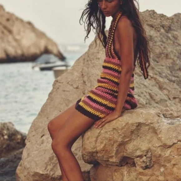 🆕️ Zara Crochet Halter Dress - Picture 3 of 4